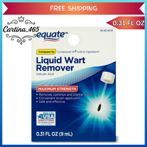 Equate Maximum Strength Wart Remover 0.31 fl oz | Liquid Fast-Acting Treatment