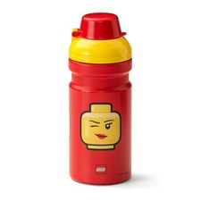 Kinder Lego Kopf Trinkflasche Kunststoff 390ml Kind Geschenk Schule Junge Mädchen 