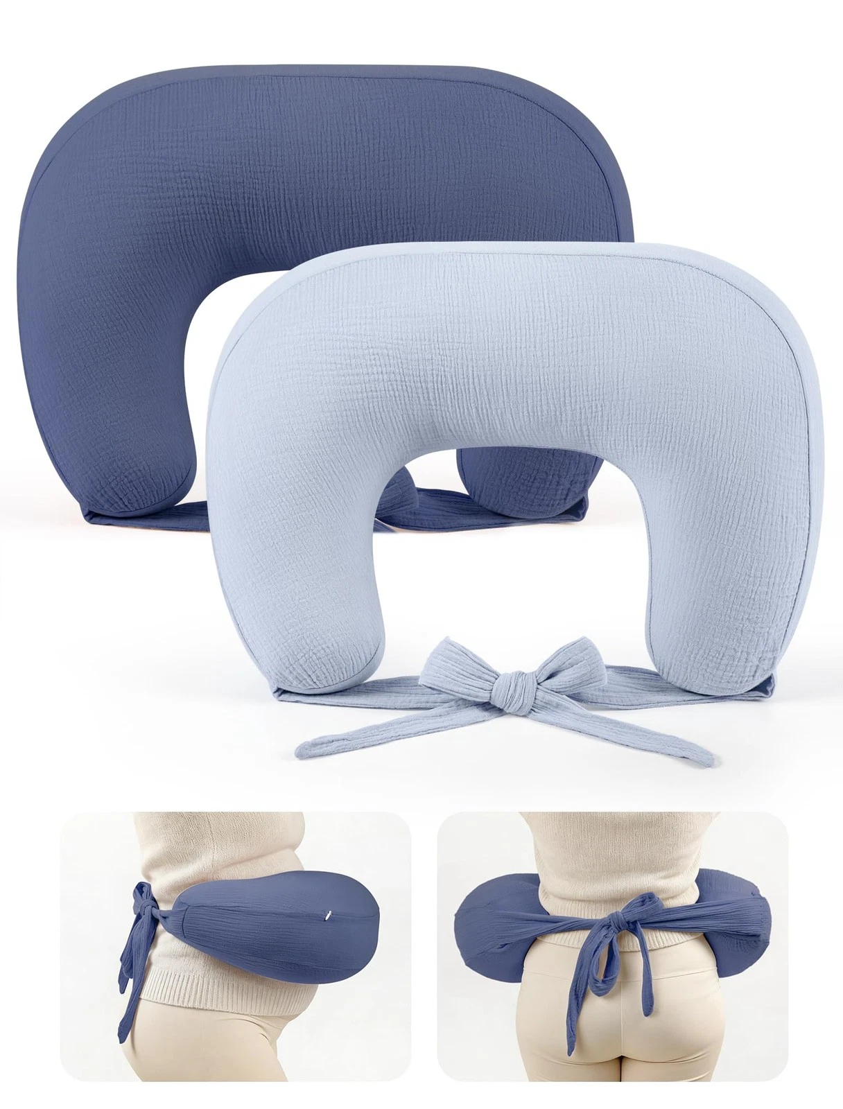 Muslin Nursing Pillow Covers - 2-Pack Soft Cotton Slipcovers for Breastfeedin...
Opens in a new wind