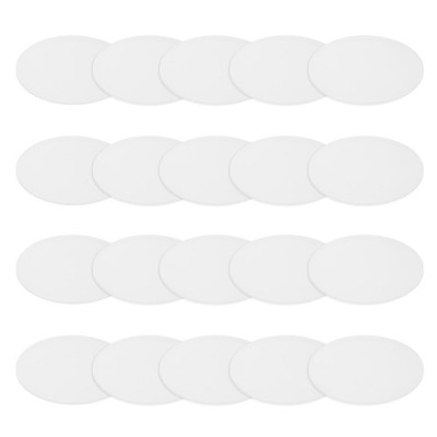 20 pcs round silicone rubber sheet 55mm x 1mm, translucent for general use