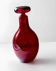 Blenko Glass Decanter In Ruby (Visitor Center Piece) Non Catalog Stunning!