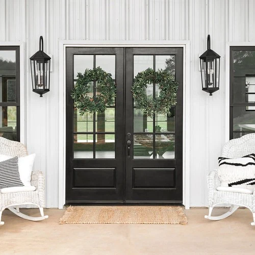 Capital Lighting Ellsworth 36" Black 3-Light Outdoor Wall Light - Picture 4 of 5