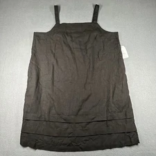 Time and Tru Womens XXL Black Linen Blend Mini Shift Dress Sleeveless Casual NWT