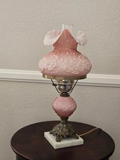 Fenton Rose Lamp In Fenton Art Glass for sale | eBay