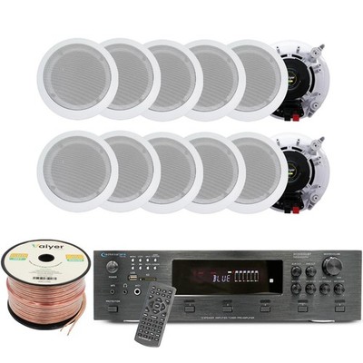 Home Kit Theater Speakers  in-Wall Ceiling Bluetooth Amplifier System Wireless