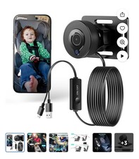 Baby Car Camera HD 1080P with Display, Night Vision,360  Rotation,149  Wide View