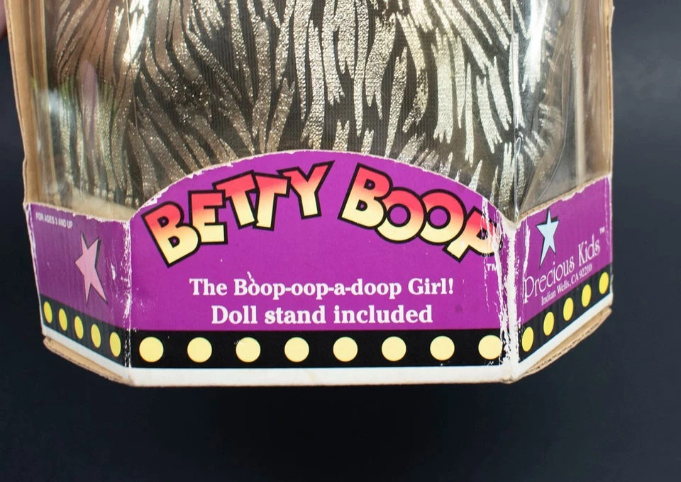 BETTY BOOP 12" Muñeca de Moda Coleccionable Vintage 1998 Vestido Brillante a Rayas de Tigre Foto 4 de 4