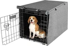 Double Door Dog Crate Cover - Polyester Pet Kennel Cover (Fits 24 30 36 42 48 In