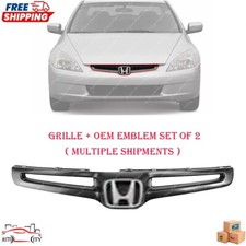 For 2003 2004 2005 Honda Accord Sedan Front Grille Black Oem Emblem Set Of 2 For 2003 2004 2005 Honda Accord Sedan Front Grille Black Oem Emblem Set Of 2