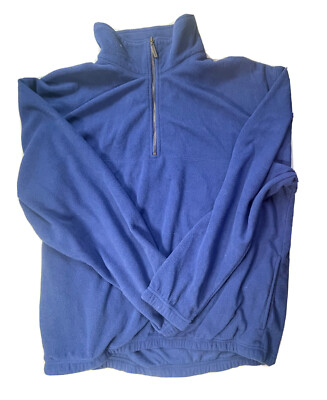 Weatherproof Garment Co Men's Blue Long Sleeve Fleece 1/4 Zip Pullover Size L