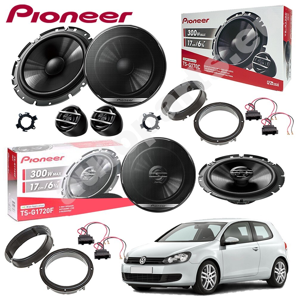 Kit 6 Casse Altoparlanti Pioneer TS-G170C-TS-G1720F Ant+Post per VW Golf 6 (VI)