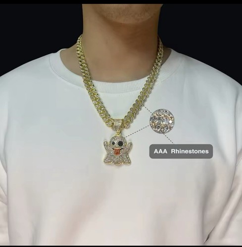 Ghost Black Eyes Cuban Link Chain - Picture 5 of 6