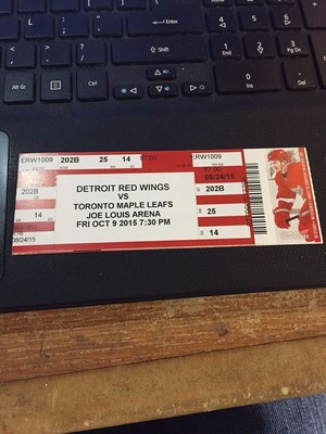 2015-16 DETROIT RED WINGS NHL TICKET STUB PICK YOUR GAME DYLAN LARKIN