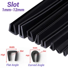Black Edge Protection Frame Profile Rubber Edging Trim Seal U-profile Slot