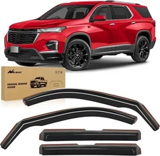 Nilight Durable in Channel Rain Guards for Chevrolet (Chevy) Traverse 2018-2023