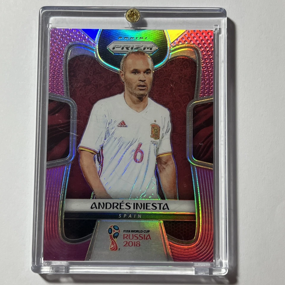 2018 Panini Prizm World Cup Russia  Andres Iniesta #197 Pink Refractor 7/8 RARE - Image 2 of 4