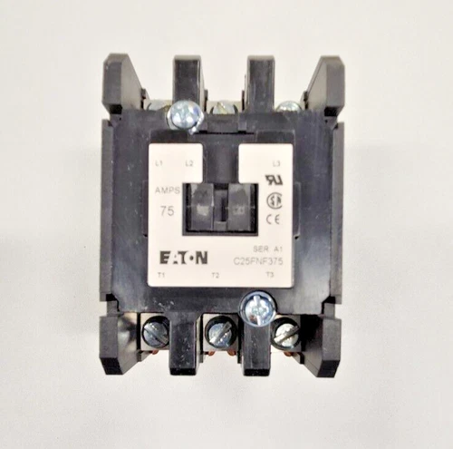 Eaton C25FNF375 Contactor 3 Pole 75Amp 208-240V AC Definite Purpose C25FNF375