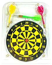Dart Board 3 Darts Set Compact Take Anywhere Design Practice Makes Perfect