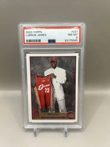 EXTREMELY CLEAN 2003 TOPPS LeBRON JAMES ROOKIE PSA 8 221 LeBron James RC NM-Mint
