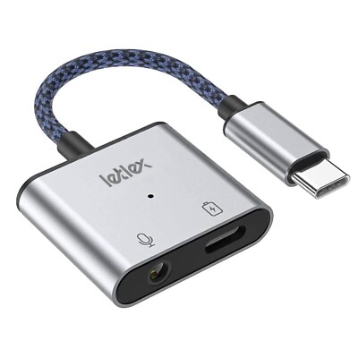 LETLEX USB C to 3.5mm Audio Adapter & Charger USB to Headphone Jack Adapter