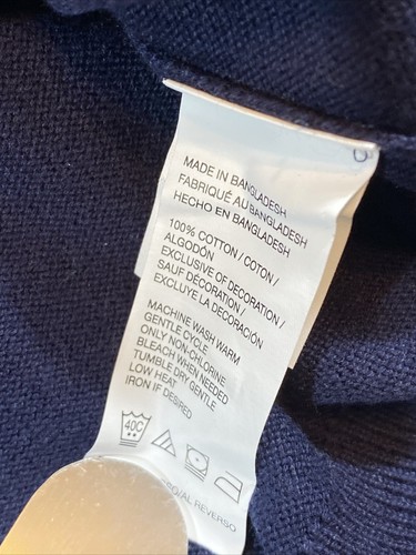 IZOD Pullover Weste Herren L dunkelblau 100% Baumwolle - Bild 9 von 12