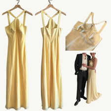 Y2K Yellow Satin David's Bridal Gown