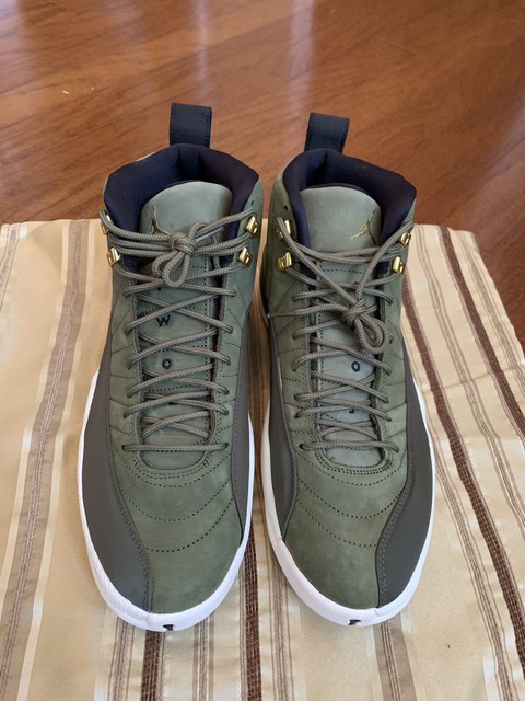 jordan 12 olive green