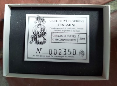 Pixi Mini Obélix Et Idéfix 1995 – Figurines Plomb Uderzo Avec Boîte Et Certificat, Collection Asterix