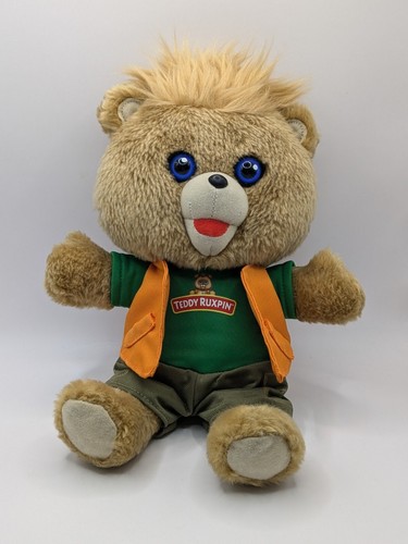 Teddy Ruxpin Hug N Sing Plüschtier Stofftier Bär funktioniert siehe Video