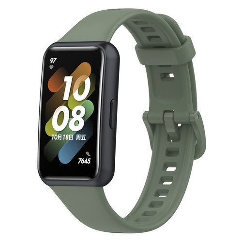 Bracelet de montre sport en silicone premium résistant à la transpiration couleur unie pour étui Huawei Band7 - Photo 41 sur 72