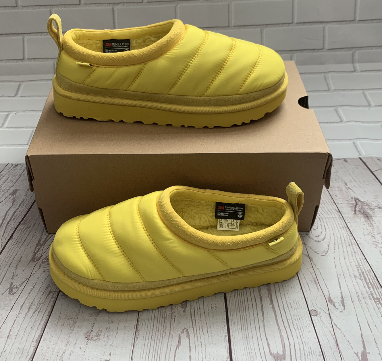 PANTOFOLA D’ORO UGG TASMAN LTA Donna SLIP ON Taglia 9 Colore Canarino PANTOFOLE DA INTERNO ESTERNO