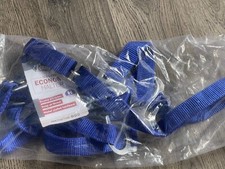 Tough 1 new nylon halter color blue Nickel plated hardware Snap at throat