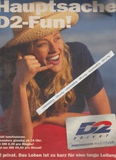 D 2 Privat, Mannesmann Mobilfunk, Werbeanzeige von 1995
