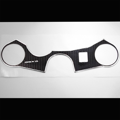 3D 8Chrome Gold+Perforate Black Tank Pad+Fuel Cap Cover 04-17 GSXR-600
