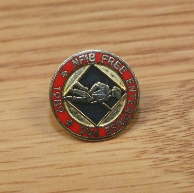 Vintage NFIB Free Enterprise PAC 1989 Red & Gold Tone Collectible Lapel ...