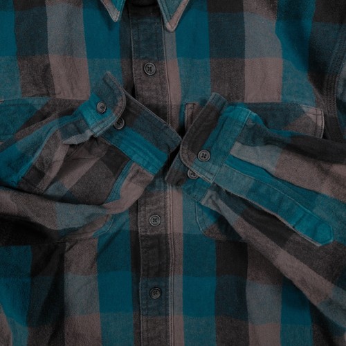 Five Brother Flanell blau groß kariert schwer Herren Medium Outdoor Arbeitskleidung - Bild 17 von 23