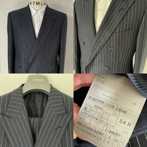 GUCCI striped setup suit 46 NAVY Tom Ford period | eBay UK