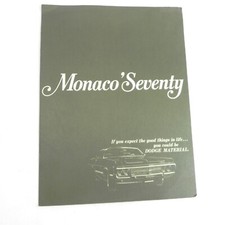 Vintage 1970 Dodge Monaco Dealership Sales Brochure Specifications Guide Book Vintage 1970 Dodge Monaco Dealership Sales Brochure Specifications Guide Book