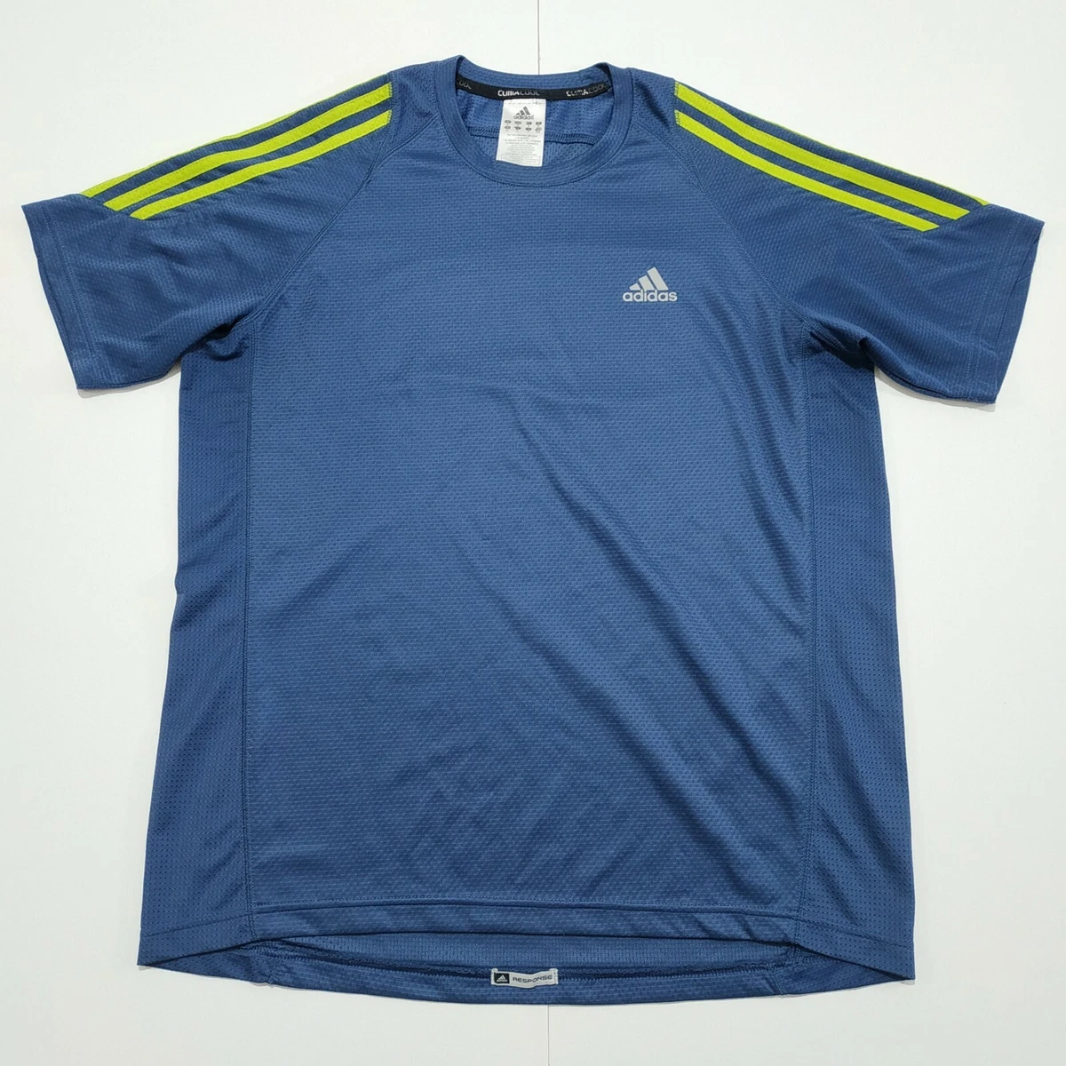 Adidas Climacool Response Jersey &amp; Green Stripes T Shirt M |