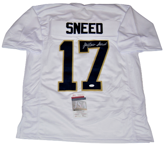 Jaylen Sneed Autographed Signed Notre Dame Fighting Irish () WHITE XL jersey JSA Witnessed 
