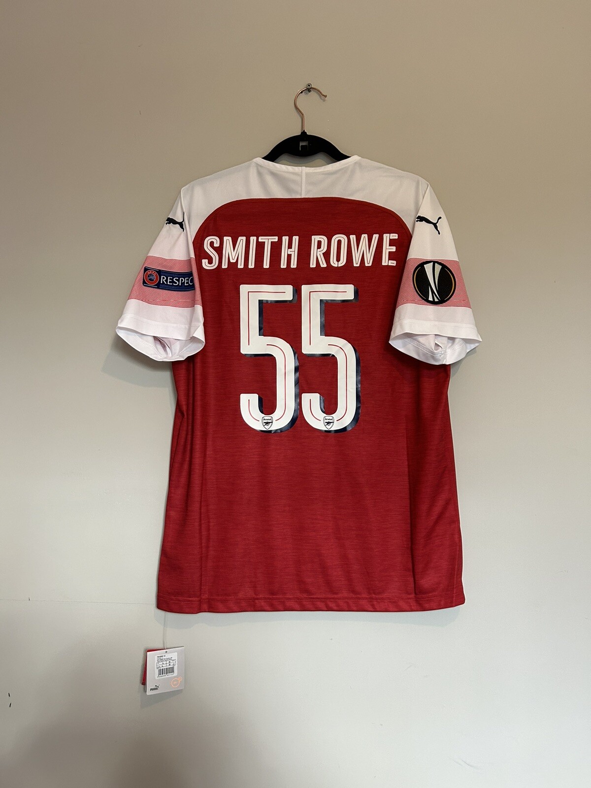 FILA Camicia Arsenal Originale BMWT SMITH ROWE 55 Uomo XL 2018 19 Home Puma