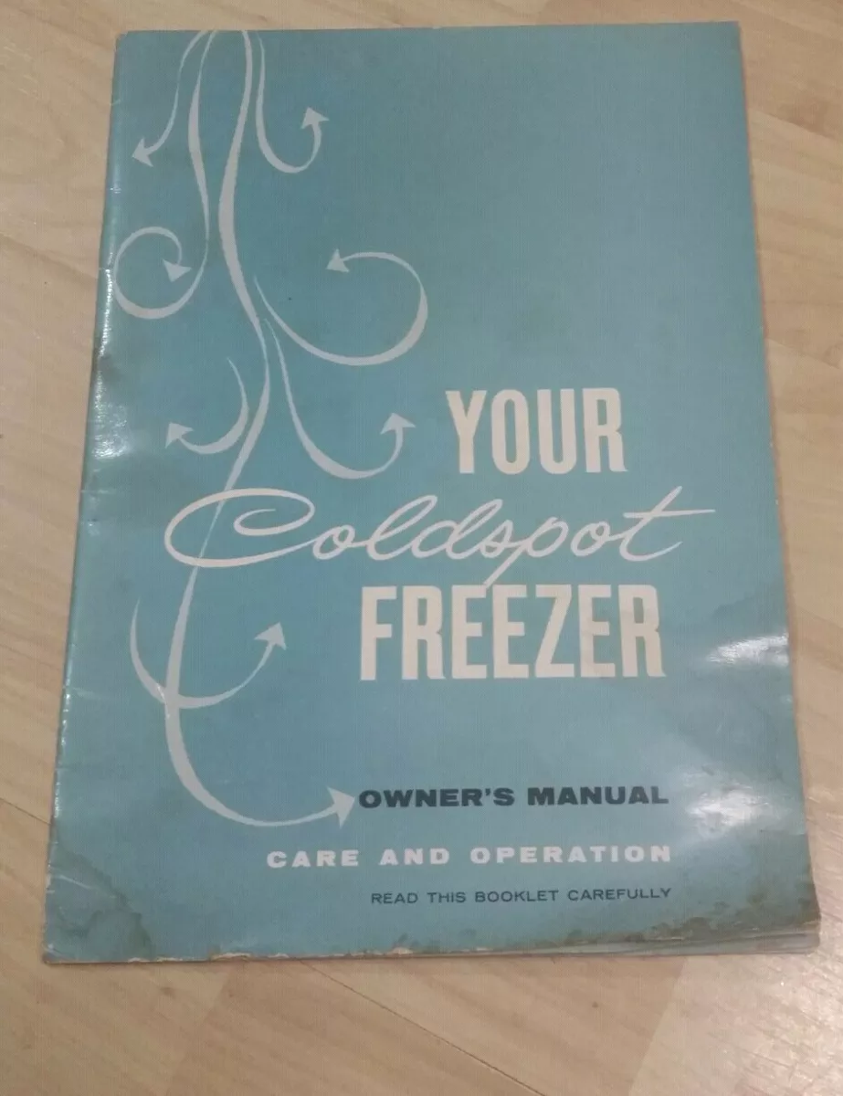 Vintage Sears Coldspot Freezer Owner's Manual Care Operation