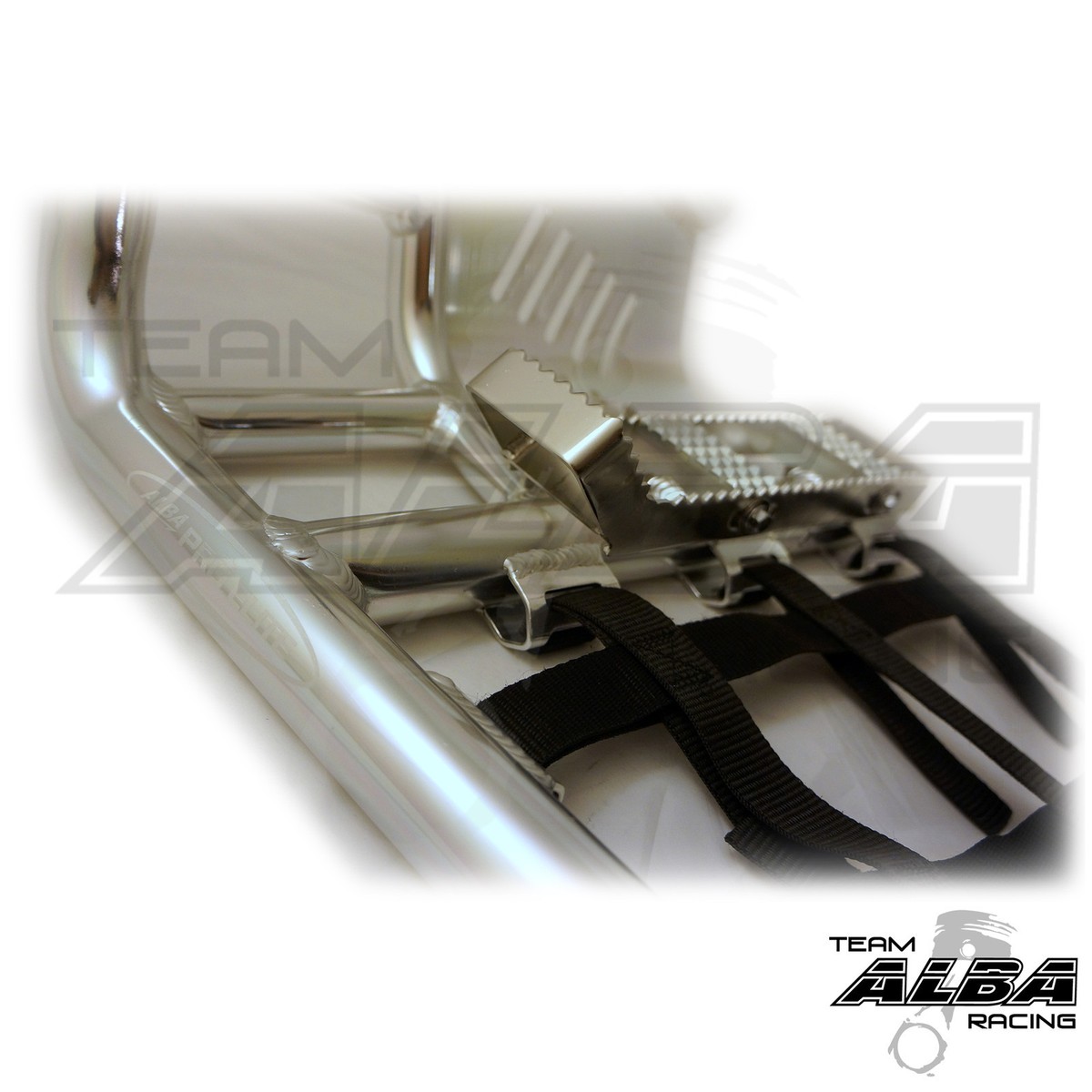 ltz 400 KFX 400 DVX 400 Nerf Bars Pro Peg Alba Racing silver black