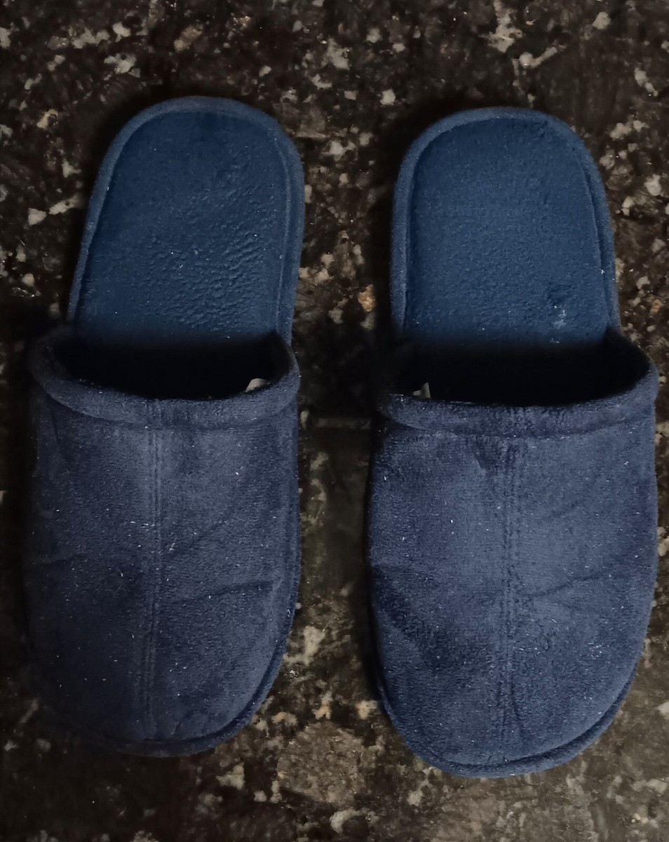 Goldtoe Premier Memory Foam Men\'s Navy Blue Slippers Size L SKU 6074 Gold Toe Men main image 3