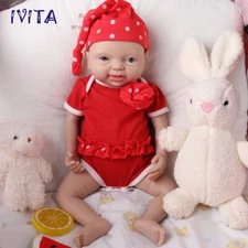 IVITA 15" Full Soft Silicone Reborn Baby Doll Infant Baby Girl Newborn Doll