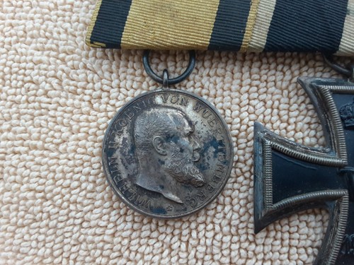 Original WW1 German Iron Cross 3-Piece Mounted Medal Group - Picture 9 of 12