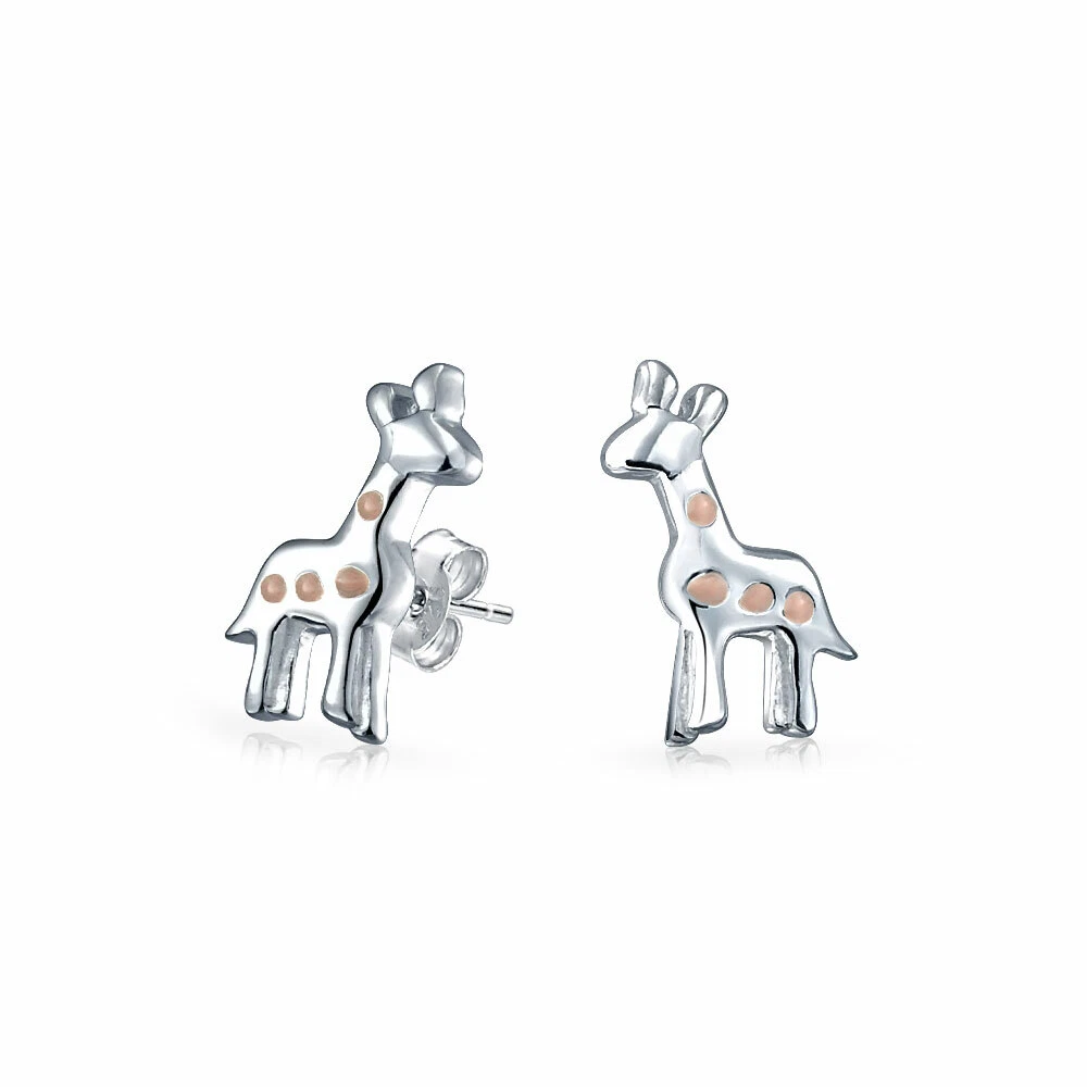 Sterling silver giraffe stud deals earrings