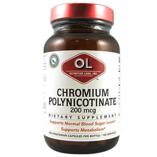 Cromo Polinicotinato 200Mcg 100 Tapas Por Olympian Labs