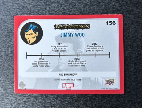 Jimmy Woo - Red Supernova - 2024 Upper Deck Marvel Beginnings Vol. 2: Series 2 - Picture 2 of 2