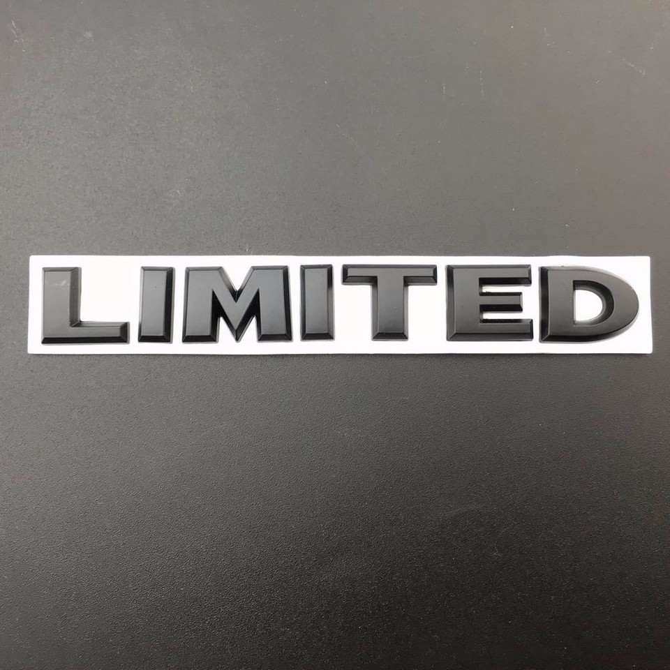 LIMITED Metal 3D Auto Car Trunk Lid Badge Matte Black Decal Sticker eBay